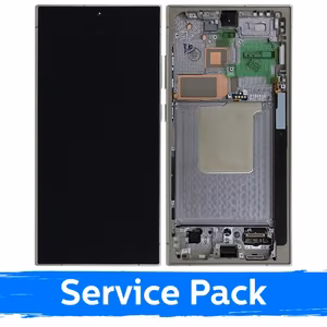 LCD ekrāns paredzēts Samsung S928 S24 Ultra ar rāmi / Titanium Gray / (Service Pack)