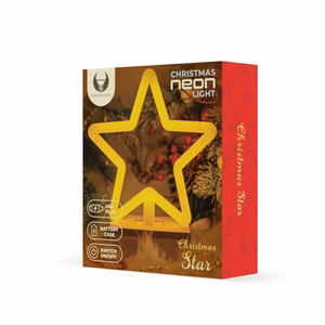 Neon Wood statīvs LED STAR silti balts FLNW04 Forever Light