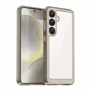 Kosmosa apvalks Samsung Galaxy S25 Edge ar elastīgu rāmi - daļēji caurspīdīgs, melns
