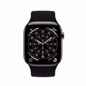 Crong Wave Band pīta Apple Watch siksniņa, 44/45/46/49 mm, melna