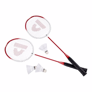Donnay 6 daļu badmintona komplekts futrālī, sarkans