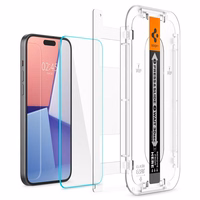 Spigen Glas.tR EZ Fit rūdītais aizsargstikls iPhone 15 Plus / 16 Plus – 2 gab.