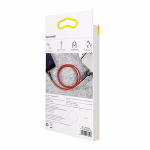 Baseus Cafule USB Lightning kabelis 2.4A 1m (melns + sarkans)