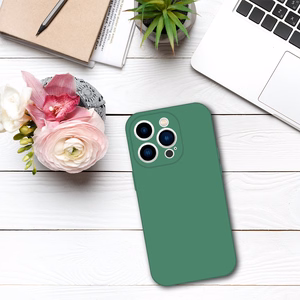 Viedtālruņa apvalks Tel Protect Silicone Premium iPhone 15 Pro Max tumši zaļš
