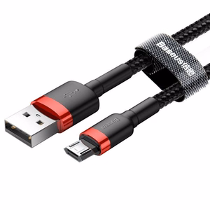 Baseus Cafule Micro USB kabelis 2A, 3 m, melns/sarkans