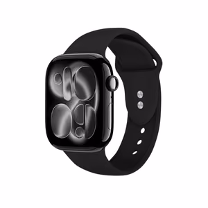 Crong Liquid Apple Watch siksniņa, 44/45/46/49 mm, melna