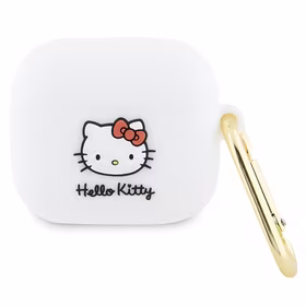 Hello Kitty silikona 3D Kitty galvas apvalks AirPods 3 - balts