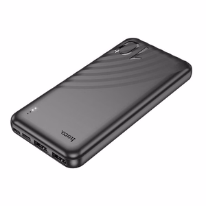 HOCO portatīvais lādētājs 10000 mAh 2A J123 melns