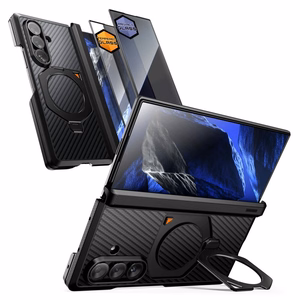 Supcase UB Aero MagSafe 2 daļu maciņa un privātuma aizsargstikla komplekts Samsung Galaxy Z Fold 8 Ultra – melns