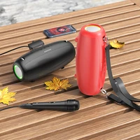 Borofone Pārnēsājamais Bluetooth skaļrunis BP13 Dazzling ar mikrofonu sarkans