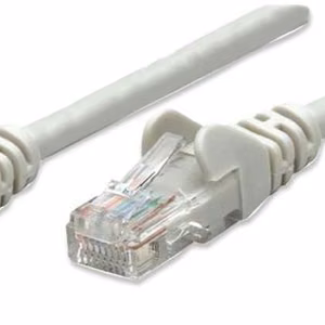 Intellinet tīkla patch kabelis Cat5e 3m pelēks CCA U/UTP PVC RJ45 apzeltīti kontakti bez āķiem ar pārvalku LifeTime garantija