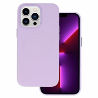 Viedtālruņa apvalks (m) MagSafe ādas iPhone 15 Plus - violets