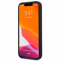 Guess GUHCP13SLS4GGBK iPhone 13 mini 5.4" melns/melns cietais apvalks Silikona 4G Logotipa