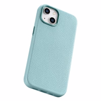 iCarer Litchi Premium ādas apvalks iPhone 14 Magnētiskais ādas apvalks ar MagSafe Zaļš (WMI14220709-GN)