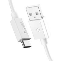 Spigen EB6010AC USB-A / USB-C 60W kabelis 100 cm - balts