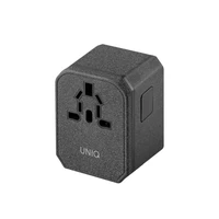 Uniq Voyage LITHOS Collective 33W 2xUSB PD 18W QC 3.0 ceļojumu adapteris - pelēks