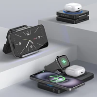 Blavec indukcijas lādētājs BQI-04 Qi 15W magnētiskais Magsafe 3 in 1 UniCharge (BQI04-QIMB) melns