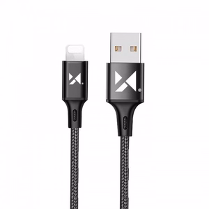 USB kabelis Wozinsky WUC-L2B melns Lightning 200cm