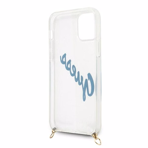 Guess GUHCP12SCRTVSBL iPhone 12 mini 5.4" zils/zils cietais apvalks Script Vintage