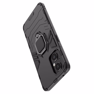 Ring Armor izturīgs hibrīda apvalks ar magnētisko turētāju OnePlus Nord N20 5G Melns