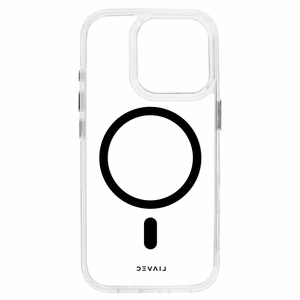 Liavec Spīdīgs Magnētiskais Caurspīdīgs viedtālruņa apvalks Iphone 15 melna