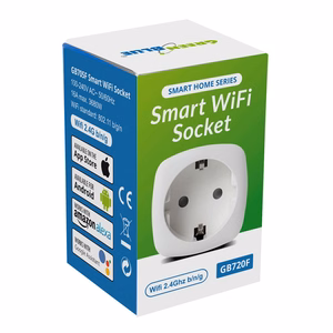 GreenBlue WiFi attālināti vadāma rozete Android/iOS/Alexa/Google Home enerģijas patēriņš taimeris maks. 3680W tips F GB720 F