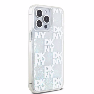 DKNY Šķidrs spīdumu daudzlogo viedtālruņa apvalks iPhone 15 Pro Max - balta