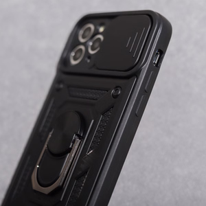 TFO Defender Slide triecienizturīgs vāciņš ar bīdāmu kameras aizsargu Honor Magic8 Lite – melns
