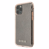 Guess GUHCN65PCGLPI iPhone 11 Pro Max rozā kietais apvalks Glitter