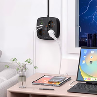 Tech-Protect PCS3X4 pagarinātājs, 3 ligzdas, 2xUSB-A, 2xUSB-C 200 cm - melns