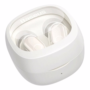 Bezvadu austiņas Baseus Bowie WM02 TWS, Bluetooth 5.0 (baltas) OS