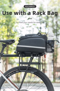 Rockbros 33210004001 velosipēda bagāžnieks ar plauktu - melns