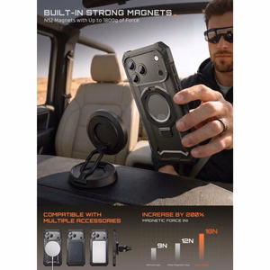 Supcase Grip Pro Mag MagSafe vāciņš iPhone 18 Pro Max / 17 Pro Max – melns