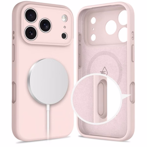 Tech-Protect Silikona Magnētiskais viedtālruņa apvalks iPhone 17 Pro Max - Rozā