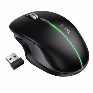 Bezvadu pele Hoco GM40 RGB melns
