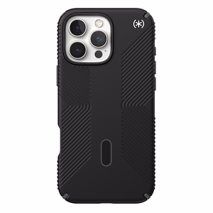 Speck Presidio2 Grip ClickLock & MagSafe vāciņš ierīcei iPhone 16 Pro Max, melns / slānekļpelēks / balts