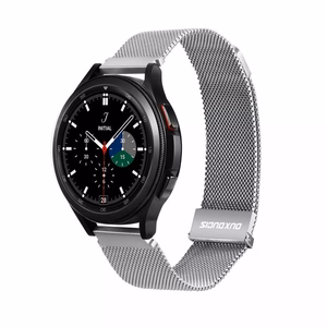DUX DUCIS siksniņa MILANESE nerūsējošā tērauda magnētiskais 20 mm sudraba