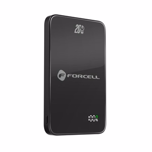 Portatīvais lādētājs ar MagSafe Forcell F-Energy SuperSlim F5K8 QC4.0 PD3.0 15W 5000 mAh melna