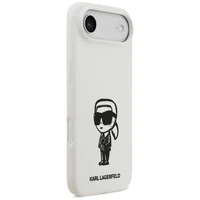 KARL LAGERFELD viedtālruņa apvalks IPHONE 17 Air saderīgs ar Magnētisko KLHMP17MSKIGROH (Silicone W/ KL Sketch & Logo) balts