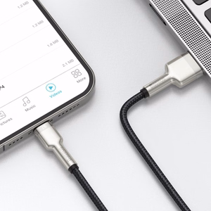 Baseus kabelis Cafule Metal USB - Lightning 1,0 m 2,4A melns