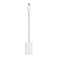 Adapteris OTG USB A (sieviešu) uz Lightning (vīriešu) balts