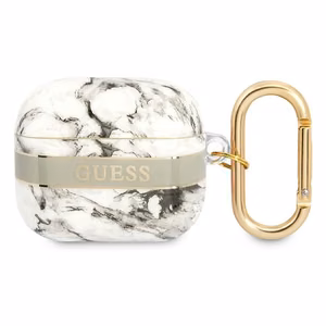 Guess GUA3HCHMAG AirPods 3 apvalks pelēks/pelēks Marmora Siksniņu kolekcija