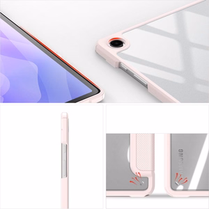 Korpuss Dux Ducis Toby Samsung X210/X215/X216 Tab A9 Plus 11.0/X230/X235/X236 Tab A11 Plus 11.0 rozā krāsā