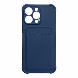 Card Armor Case чехол-кошелёк для iPhone 13 Mini силиконовый с воздушной подушкой тёмно-синий