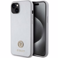 Guess GUHCP15MPS4DGPS iPhone 15 Plus 6.7" sudraba/sudraba cietais apvalks Strass Metāla Logotips
