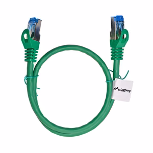 LANBERG PATCHCORD S/FTP CAT.6A 0.5M zaļš LSZH
