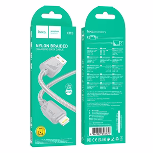 Cable USB A to Lightning Hoco 2,4A 1 m X113 gray