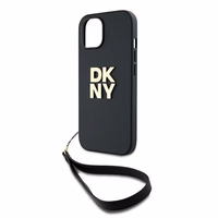 DKNY Viedtālruņa apvalks ar siksniņu un logotipu iPhone 14 / 15 / 13 - melns