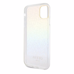 Guess IML Facetēts spogulis Disco Iridescent viedtālruņa apvalks iPhone 11 / Xr - daudzkrāsains