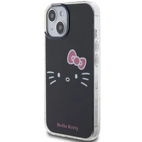 Hello Kitty IML Kitty Face viedtālruņa apvalks iPhone 15 - melns